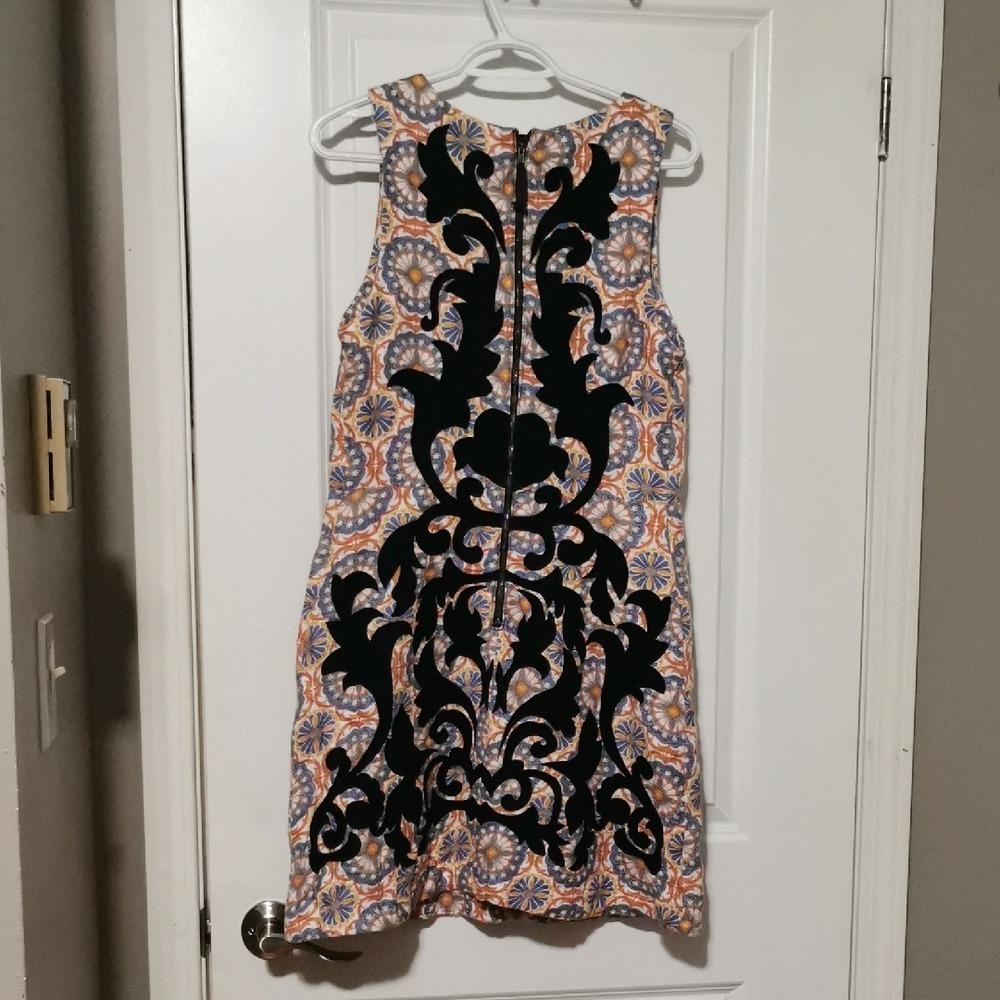 Anthropologie Vanessa Virginia Blue and Multicolor Mini Dress - Picture 4 of 7